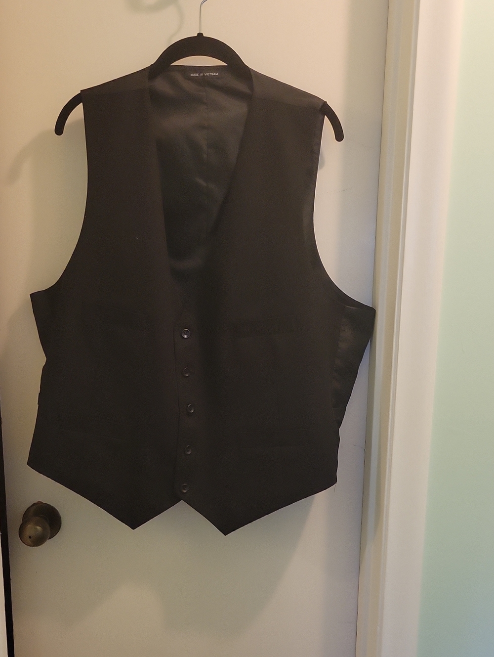Kenneth Cole Men's Black Tailored Dress Vest